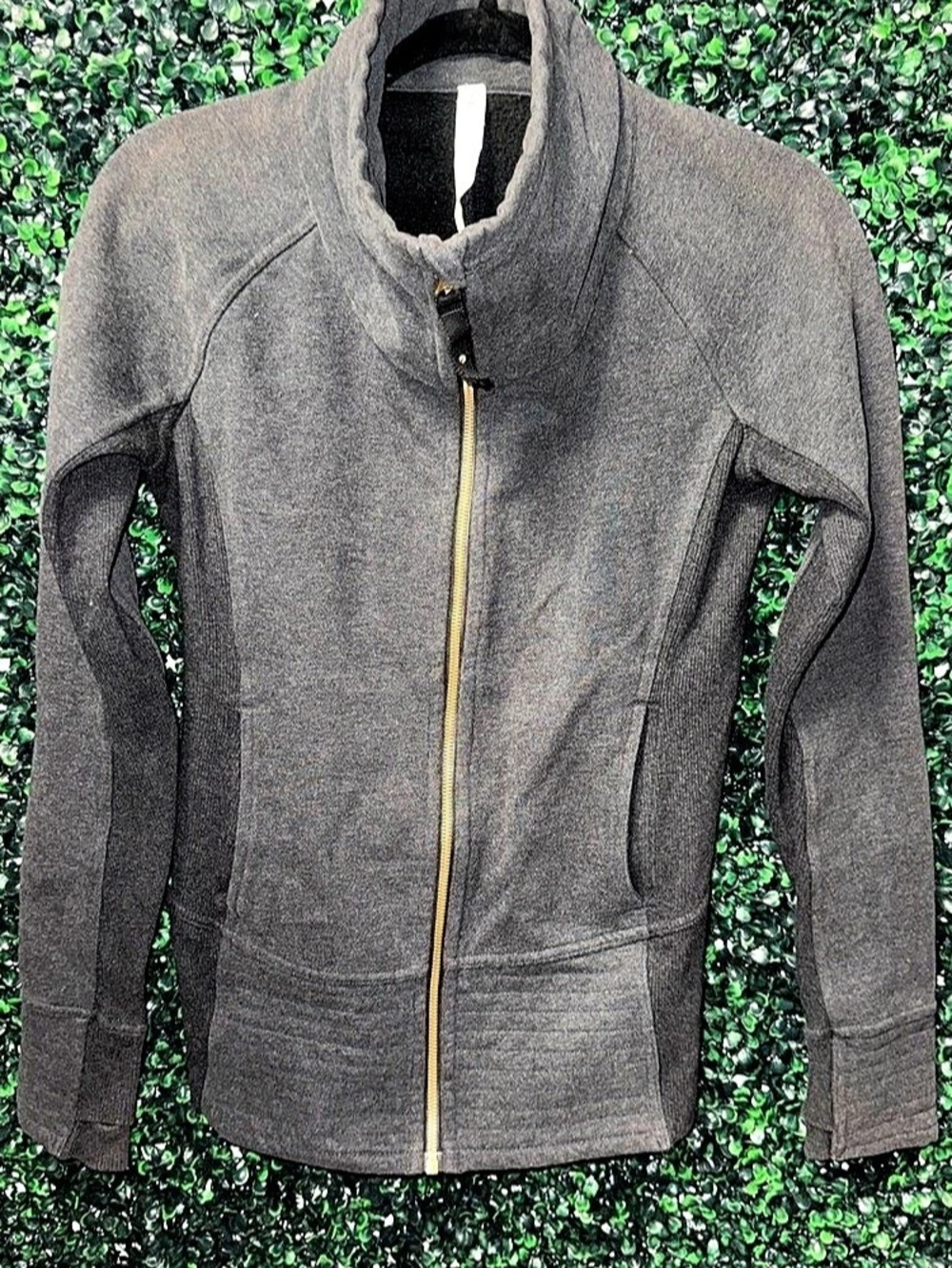 lululemon athletica gold zipper Gray Full-Zip Jacket Size 4